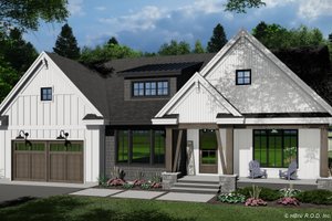 Ranch Exterior - Front Elevation Plan #51-1326