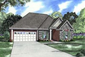 European Exterior - Front Elevation Plan #17-185