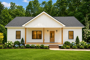 Architectural House Design - Exterior - Front Elevation for Farmhouse House Plan #44-292 - 3 bed, 2 bath