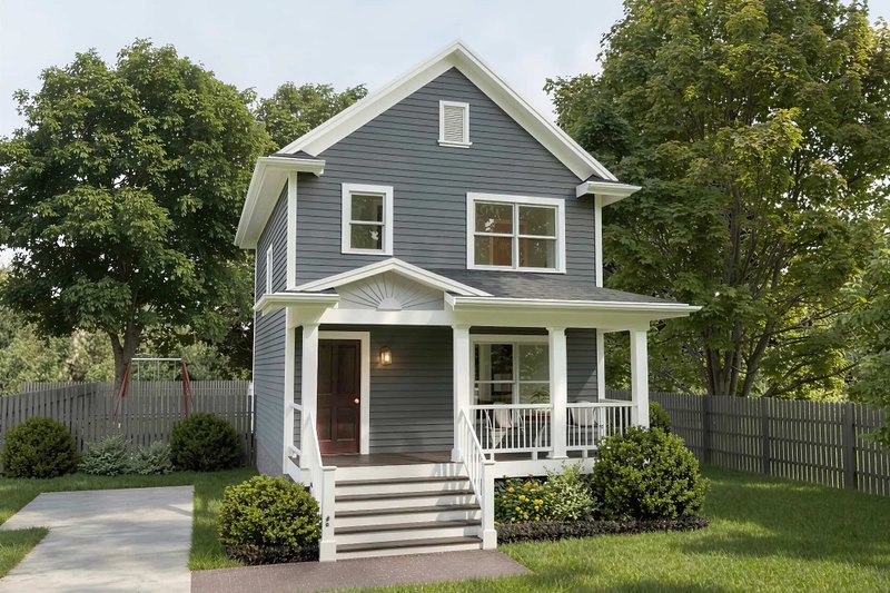 House Plan Design - Exterior - Front Elevation 2 for Cottage House Plan #79-120 - 3 bed, 1.5 bath