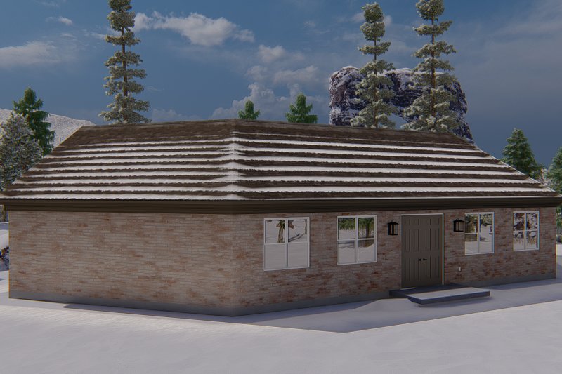 Home Plan - Exterior - Rear Elevation for European House Plan #1060-167, 0 bath