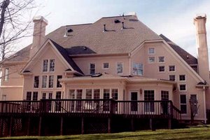 Exterior - Rear Elevation for European House Plan #119-241 - 5 bed, 4 bath