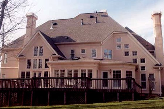 Exterior - Rear Elevation for European House Plan #119-241 - 5 bed, 4 bath