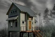 Cabin Style House Plan - 1 Beds 1 Baths 606 Sq/Ft Plan #556-2 