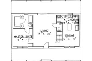 Floor Plan - Main Floor for Traditional House Plan #117-280 - 3 bed, 3.5 bath