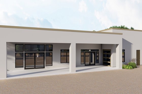 Exterior - Rear Elevation for Contemporary House Plan #53-744 - 4 bed, 4.5 bath