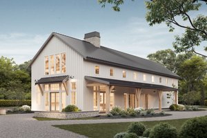 Dream House Plan - Barndominium Exterior - Front Elevation Plan #1114-54