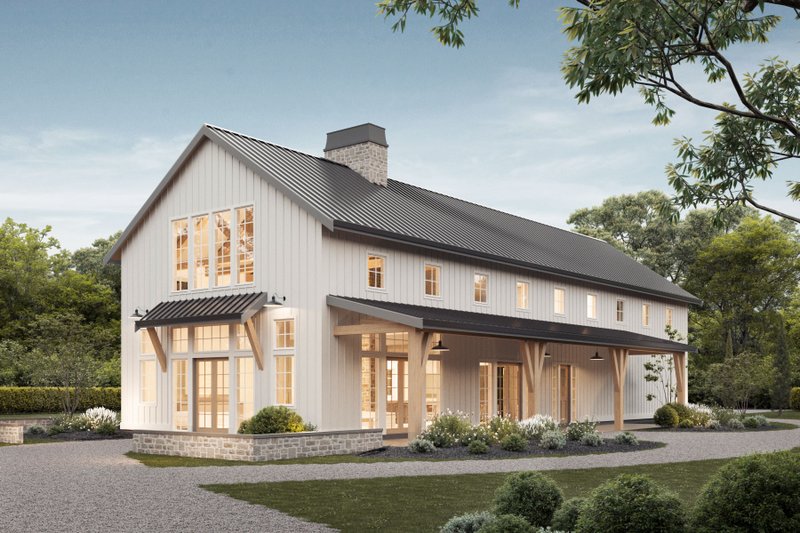 Dream House Plan - Barndominium Exterior - Front Elevation Plan #1114-54