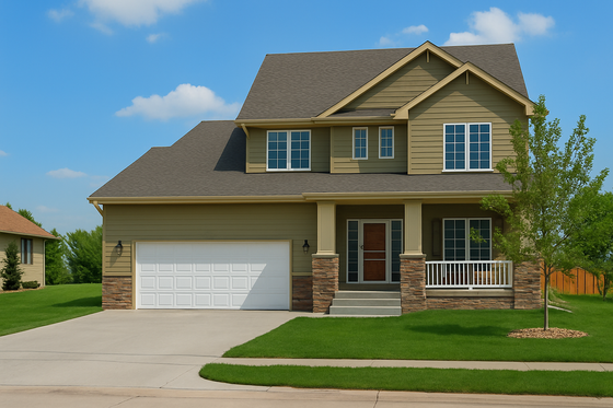 Exterior - Front Elevation 3 for Craftsman House Plan #20-2236 - 3 bed, 2.5 bath
