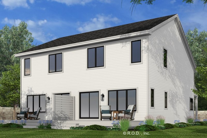 House Design - Exterior - Rear Elevation 2 for Farmhouse House Plan #51-1315 - 2 bed, 2.5 bath