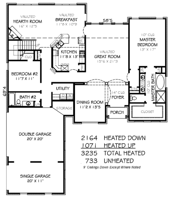Traditional Floor Plan - Main Floor Plan #424-361