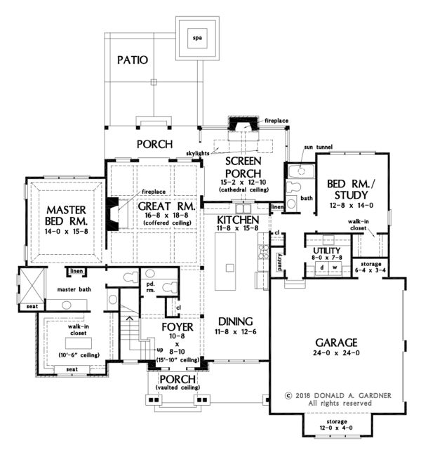 Dream House Plan - Traditional Floor Plan - Main Floor Plan #929-1101