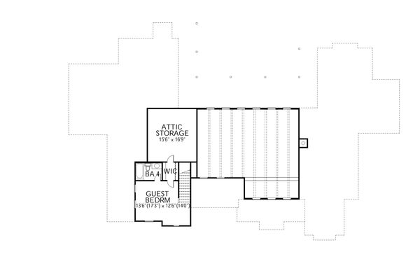 Dream House Plan - Country Floor Plan - Upper Floor Plan #80-196