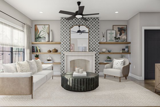 Interior - Family Room for Modern House Plan #455-665 - 3 bed, 2.5 bath