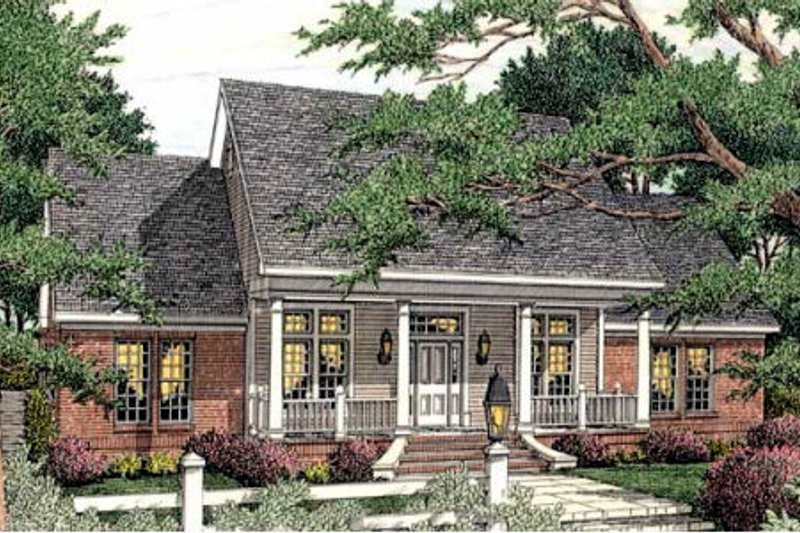 House Blueprint - Farmhouse Exterior - Front Elevation Plan #406-290