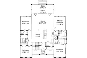 Floor Plan - Main Floor for Traditional House Plan #37-116 - 5 bed, 5 bath