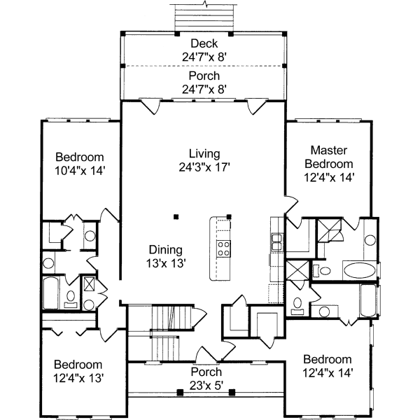 Home Plan - Traditional Floor Plan - Main Floor Plan #37-116