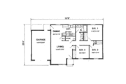 Ranch Style House Plan - 3 Beds 1 Baths 1008 Sq/Ft Plan #116-160 