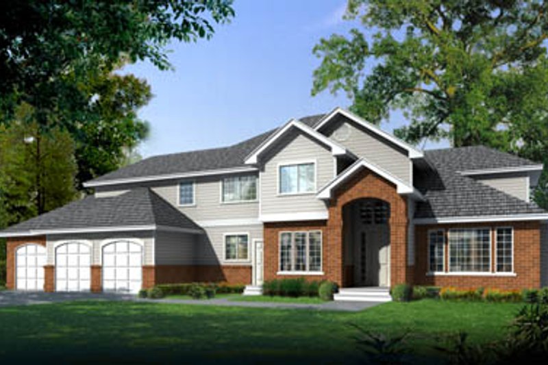 Dream House Plan - Traditional Exterior - Front Elevation Plan #100-220