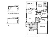 Mediterranean Style House Plan - 3 Beds 2 Baths 1413 Sq/Ft Plan #417-118 