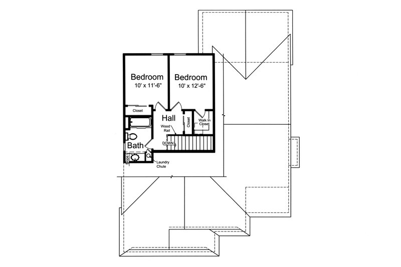 Dream House Plan - Floor Plan - Upper Floor for Cottage House Plan #46-498 - 3 bed, 2.5 bath