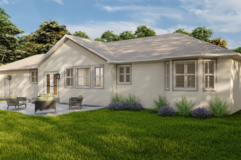 House Plan Design - Exterior - Rear Elevation for Ranch House Plan #1060-234 - 3 bed, 2 bath