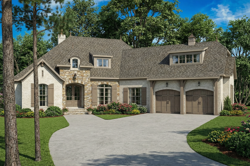 Home Plan - European Exterior - Front Elevation Plan #17-2529