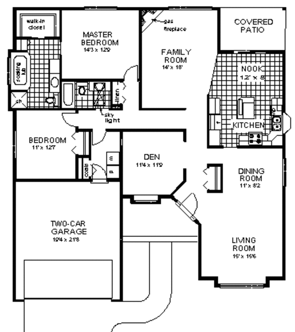 House Blueprint - Ranch Floor Plan - Main Floor Plan #18-109