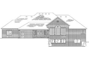 Exterior - Rear Elevation for Traditional House Plan #5-294 - 5 bed, 4 bath