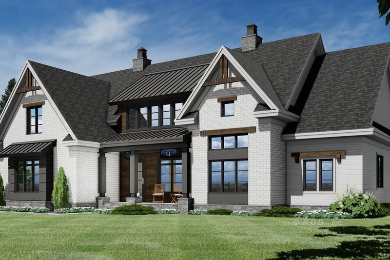 House Design - Exterior - Front Elevation 4 for Farmhouse House Plan #51-1222 - 4 bed, 3.5 bath
