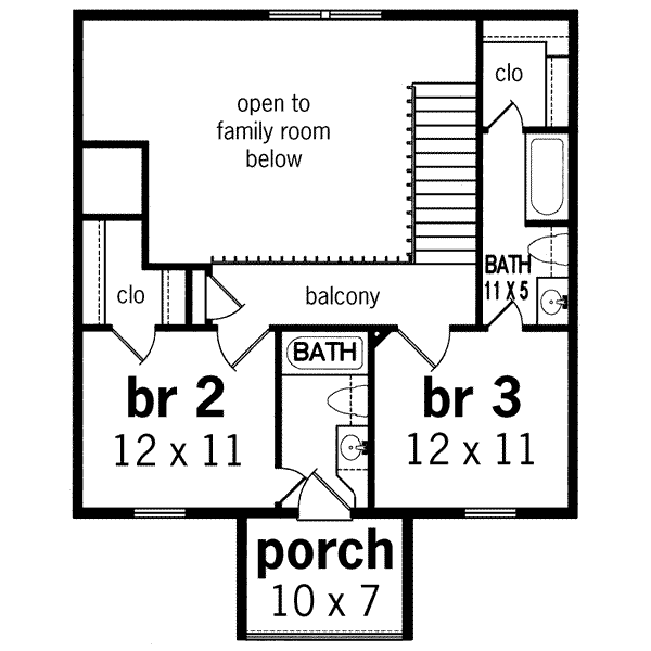 House Blueprint - Beach Floor Plan - Upper Floor Plan #45-191