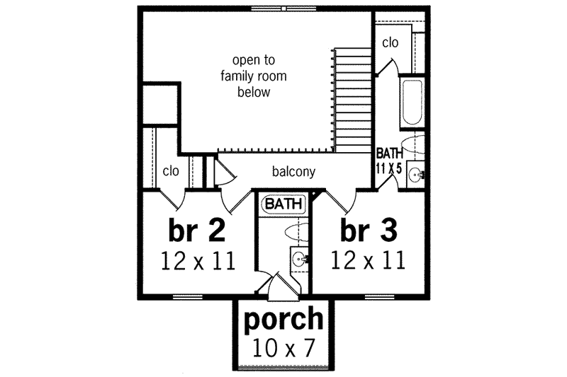 Home Plan - Floor Plan - Upper Floor for Beach House Plan #45-191 - 3 bed, 4 bath