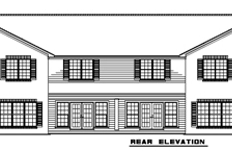 Architectural House Design - Exterior - Rear Elevation for Traditional House Plan #17-2282 - 3 bed, 2 bath
