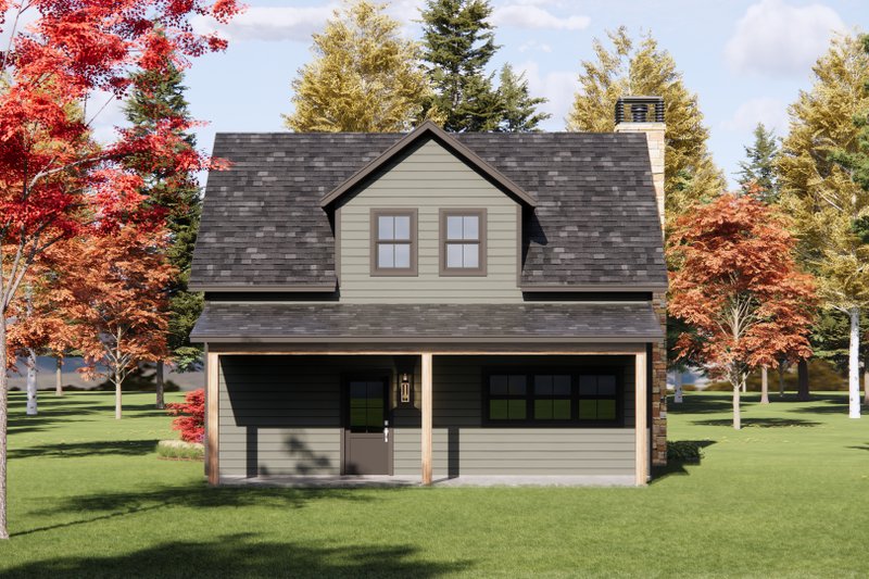 Architectural House Design - Exterior - Rear Elevation for Cabin House Plan #1096-167 - 3 bed, 2.5 bath