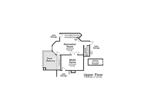 Floor Plan - Upper Floor for European House Plan #310-1308 - 4 bed, 4 bath