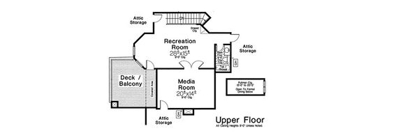 Architectural House Design - European Floor Plan - Upper Floor Plan #310-1308