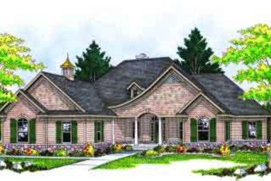 Exterior - Front Elevation for European House Plan #70-657 - 3 bed, 2 bath
