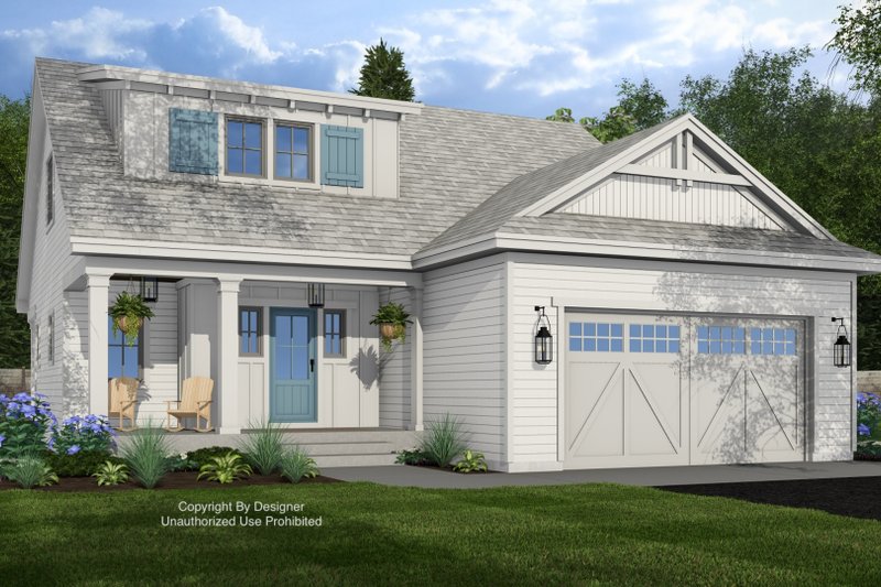 House Blueprint - Farmhouse Exterior - Front Elevation Plan #51-1407
