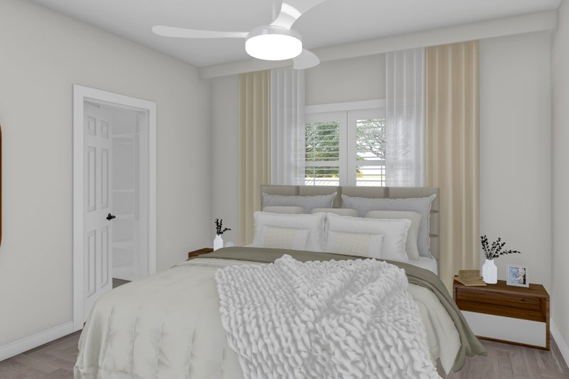 House Blueprint - Interior - Master Bedroom for Ranch House Plan #1060-192 - 3 bed, 2 bath
