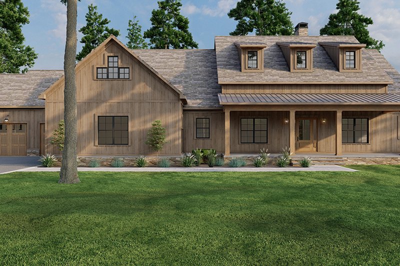 House Blueprint - Farmhouse Exterior - Front Elevation Plan #923-327