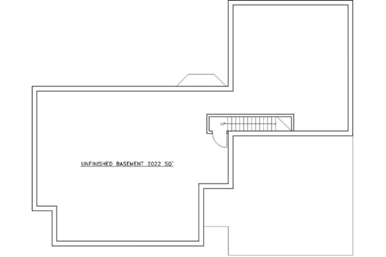 Floor Plan - Lower Floor for Colonial House Plan #117-161 - 3 bed, 2 bath