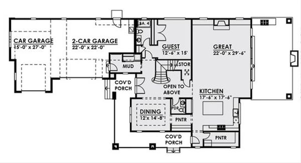 Home Plan - Traditional Floor Plan - Main Floor Plan #1066-19