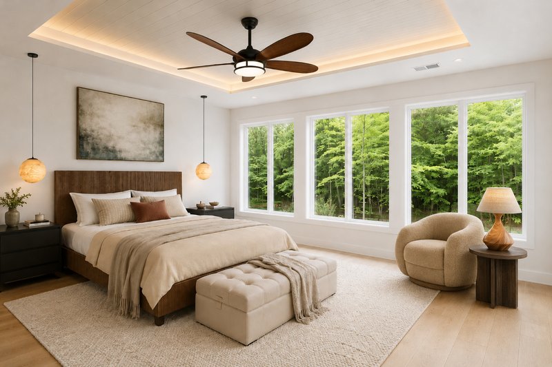 House Blueprint - Interior - Master Bedroom for Prairie House Plan #928-38 - 3 bed, 3 bath
