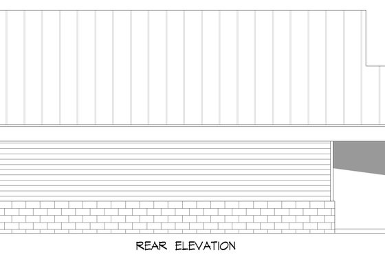 Exterior - Rear Elevation for Contemporary House Plan #932-465, 0 bath