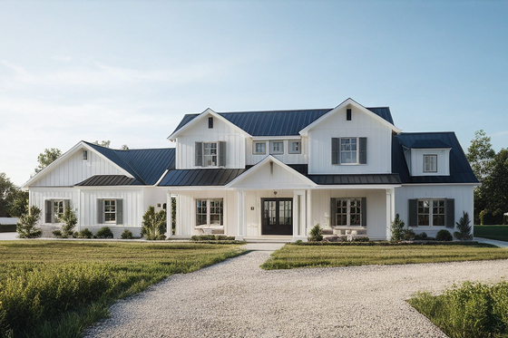 Exterior - Front Elevation 10 for Farmhouse House Plan #1109-4 - 5 bed, 3 bath