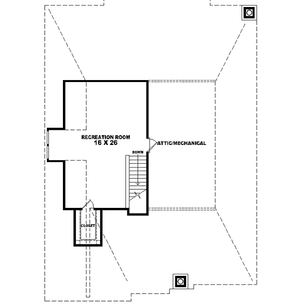 European Floor Plan - Upper Floor Plan #81-443