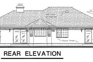 Exterior - Rear Elevation for Ranch House Plan #18-130 - 3 bed, 2 bath