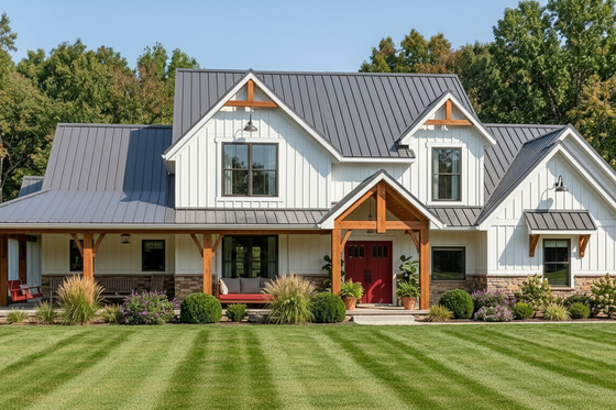 Corner Lot Plan with Wraparound Porch