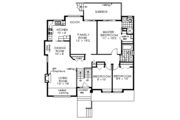 European Style House Plan - 3 Beds 2 Baths 1367 Sq/Ft Plan #18-303 Floor 