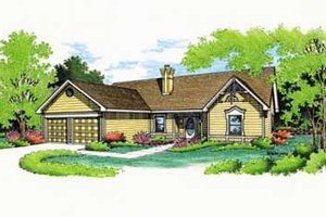 Traditional Exterior - Front Elevation Plan #45-112
